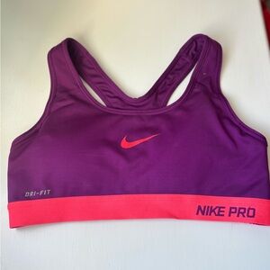 Nike Dri-FIT Women's Purple and Red Sports Bra